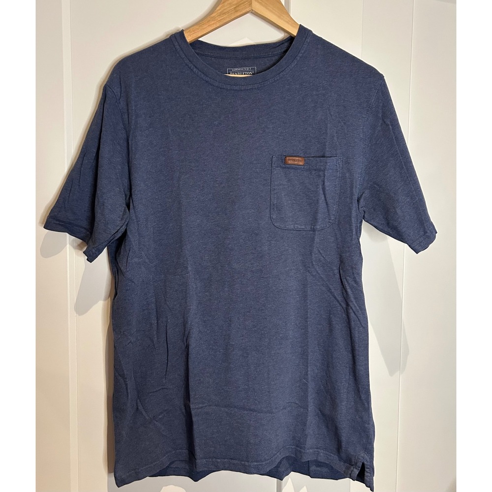 Pendleton Mens Small Navy Blue Heathered Short Sleeve‎ Pocket T-Shirt Crewneck